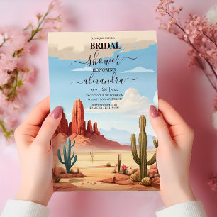 Desert Cactus Bridal Shower Invitation