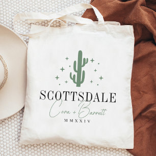 Desert Cactus Destination Wedding Welcome Tote Bag
