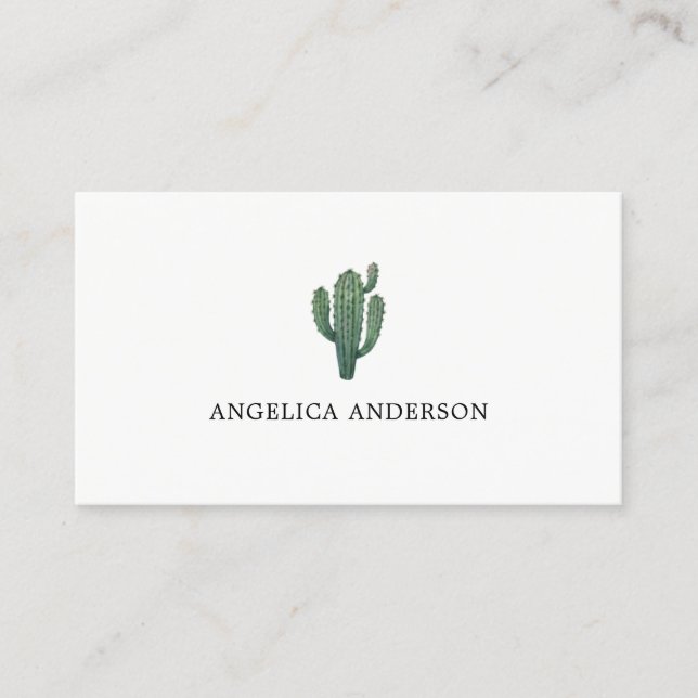 Desert Cactus Flower Business Card (Front)