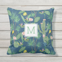 Desert Cactus, Flowers, Palm Trees Monogram Custom