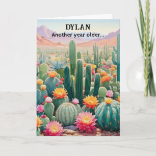 Desert Cactus Funny Personalized Birthday Card