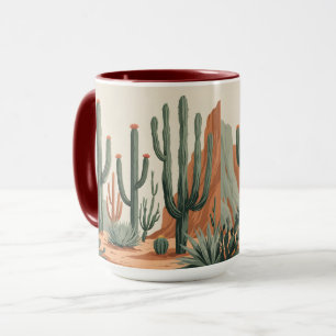 Desert Cactus Garden Southwestern Coffee Mug