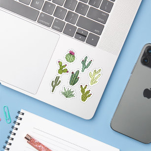 Desert Cactus Garden Watercolor Illustration Pack
