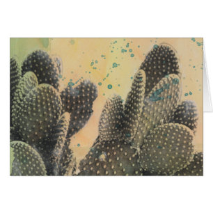 Desert Cactus   Green Splatter