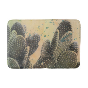 Desert Cactus   Green Splatter Bath Mat