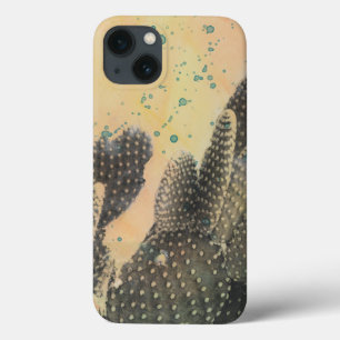 Desert Cactus   Green Splatter iPhone 13 Case