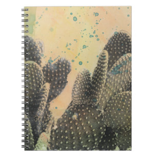 Desert Cactus   Green Splatter Notebook