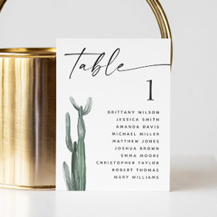 Desert Cactus   Greenery Wedding Seating Chart Invitation
