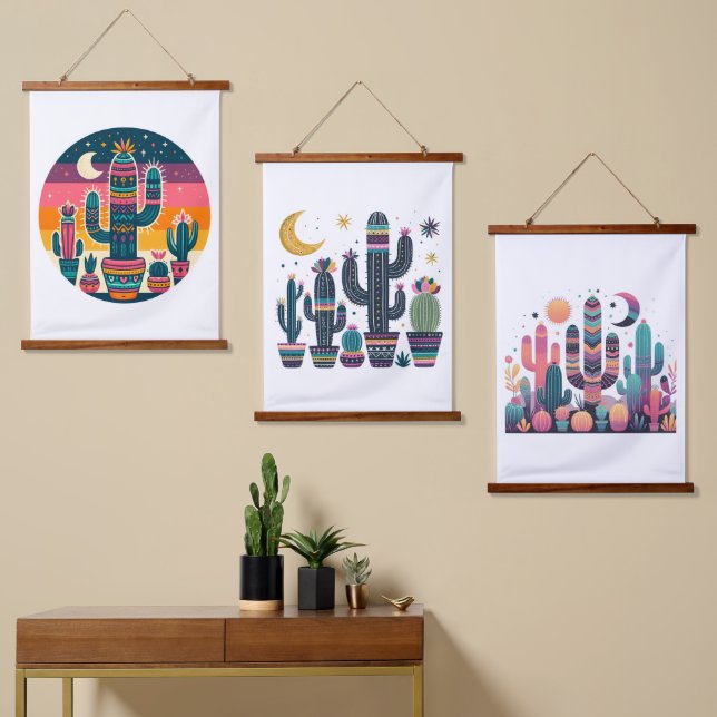 Desert Cactus  Hanging Tapestry (Asymmetrical)