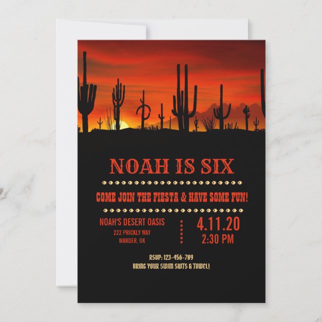 Desert Cactus Invitation (Front)