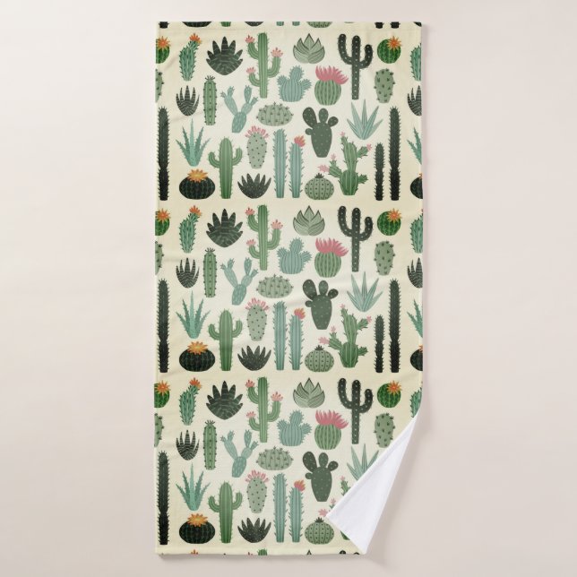 Desert Cactus Pretty Bath Towel (Bath Towel)