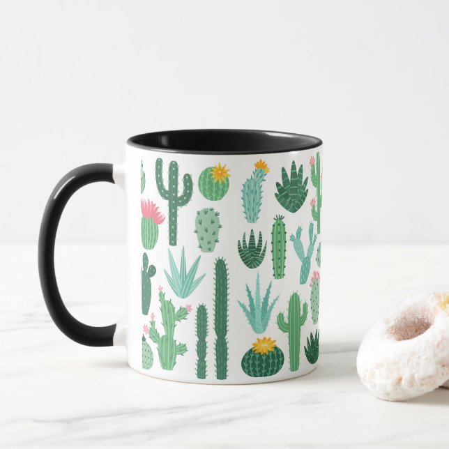 Desert Cactus Pretty Mug (With Donut)