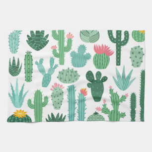 Desert Cactus Pretty Tea Towel