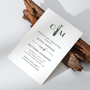 Desert Cactus Rehearsal Dinner Elegant Boho Invitation