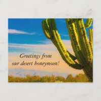 Desert Cactus Saguaro Honeymoon Thank you