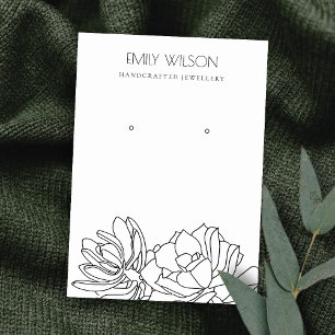 DESERT CACTUS SUCCULENT FOLIAGE EARRING DISPLAY BUSINESS CARD