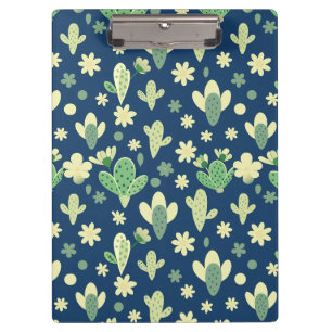 Desert Cactus & Succulent Pattern Clipboard
