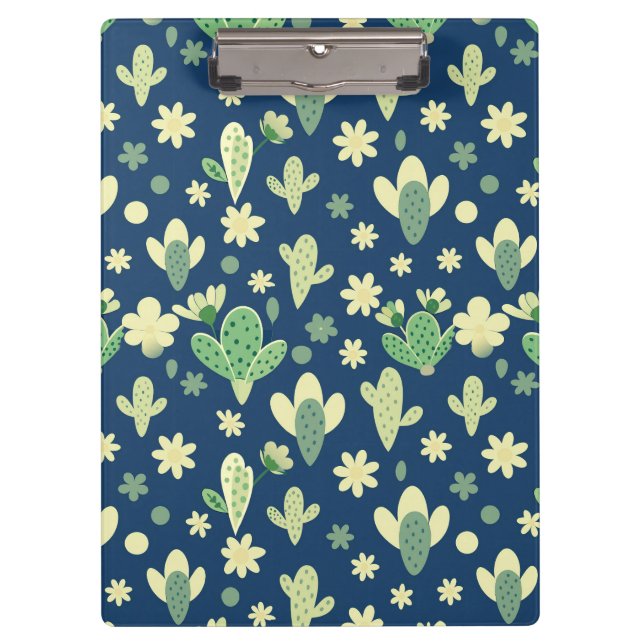 Desert Cactus & Succulent Pattern Clipboard (Front)