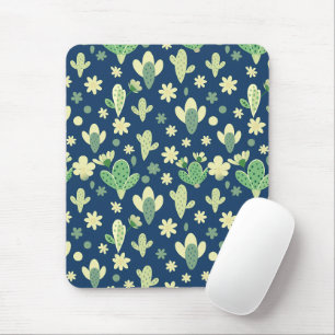 Desert Cactus & Succulent Pattern Mouse Pad