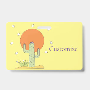 Desert Cactus Sun Thunder_Cove ID Badge
