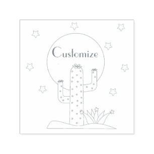 Desert Cactus Sun Thunder_Cove  Self-inking Stamp