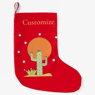 Desert Cactus Sun Thunder_Cove Small Christmas Stocking