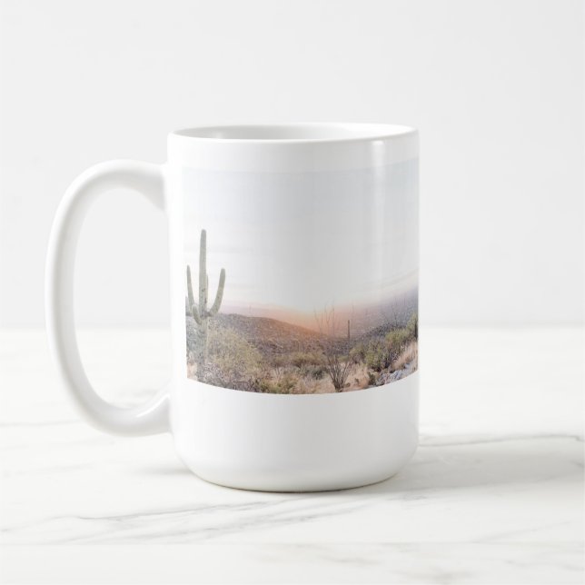 Desert Cactus Sunset, Arizona coffee mug  (Left)