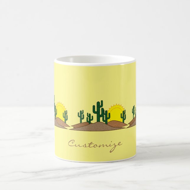 Desert Cactus Sunset Thunder_Cove Coffee Mug (Center)
