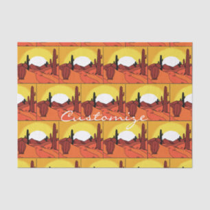 Desert Cactus Sunset Thunder_Cove Tissue Paper