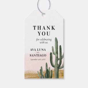 Desert Cactus Thank you Favour Gift Tags