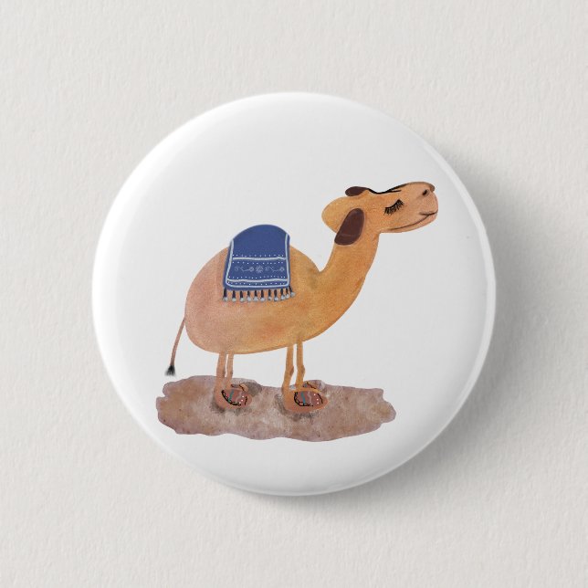 Desert Camel 6 Cm Round Badge (Front)