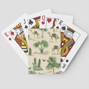 "Desert Camel Greeting Cards" Playing Cards