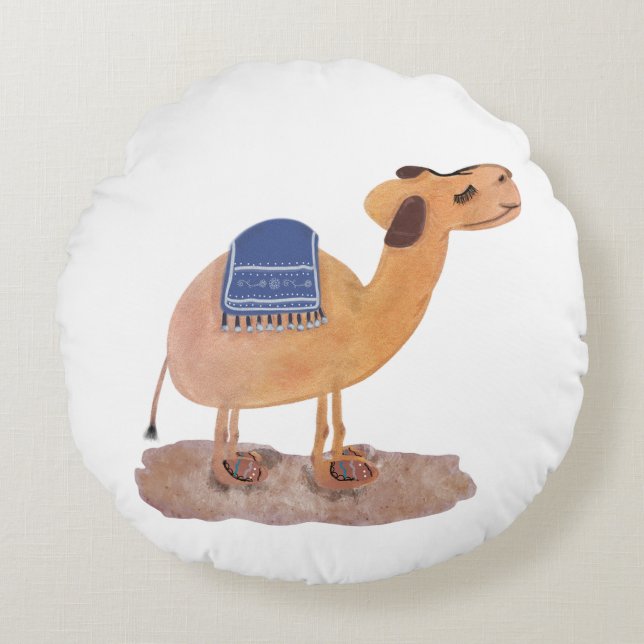 Desert Camel Round Cushion (Front)