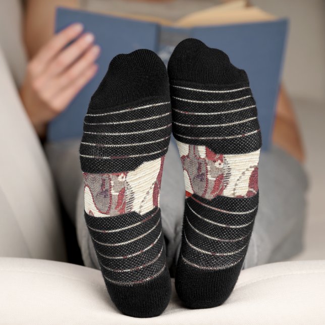 Desert Camels Caravan Art Socks (Bottom)