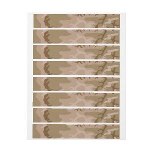 Desert Camo - Brown Camouflage Wraparound Address Label