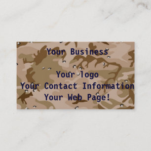 Desert Camo Business Card