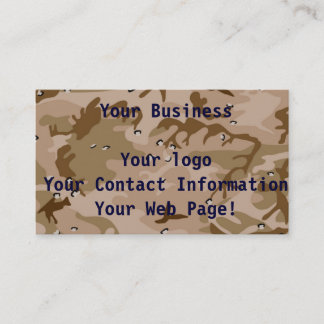 Desert Camo Business Card