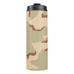 Desert Camo  Case   Tan Beige Khaki Army Camo Thermal Tumbler
