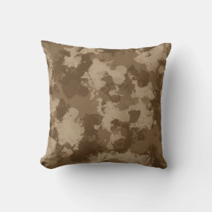 Desert Camo Paint Splatter Cushion