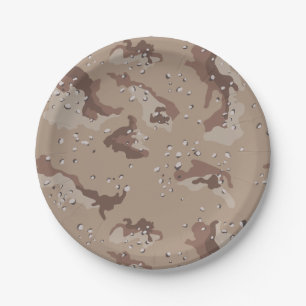 Desert Camo Paper Plate