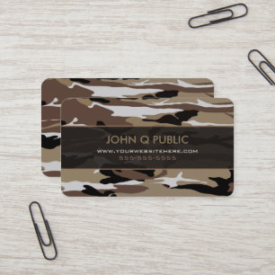 Desert Camo Pattern Business Card