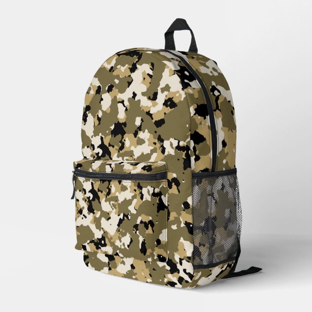 Desert Camo Printed Backpack (Back Corner Right)
