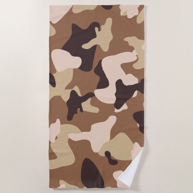Desert camo sand camouflage army pattern beach towel (Front)