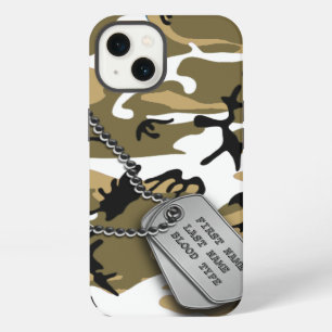 Desert Camo w/ Dog Tag iPhone 13 Case