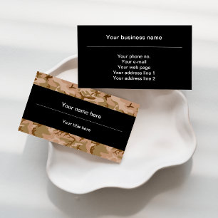 Desert Camouflage, Brown Camo, Military, Army Business Card