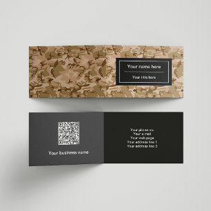 Desert Camouflage, Brown Camo, Military, Army Business Card