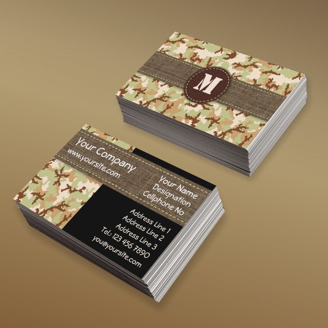 Desert camouflage business card (Creator Uploaded)