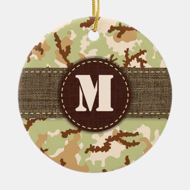 Desert camouflage ceramic ornament (Front)