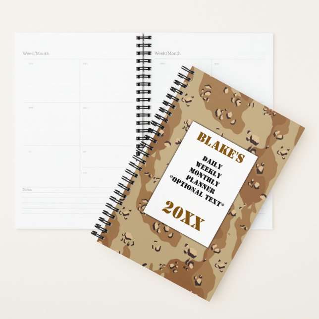 Desert Camouflage Daily Photo Planner (Display)