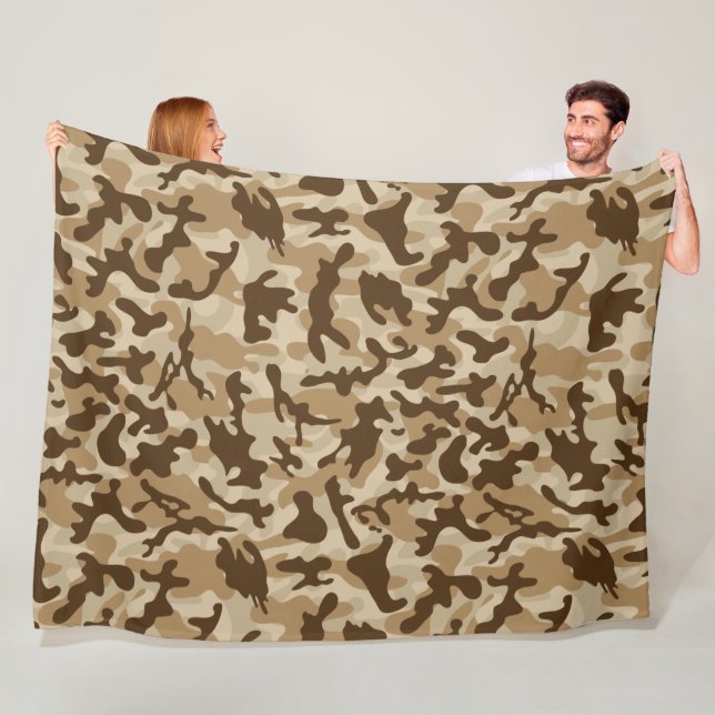 Desert Camouflage  Fleece Blanket (In Situ)